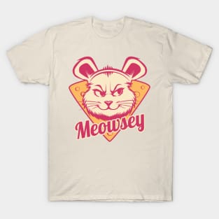 Vintage Cat With Mouse Ears Gift T-Shirt